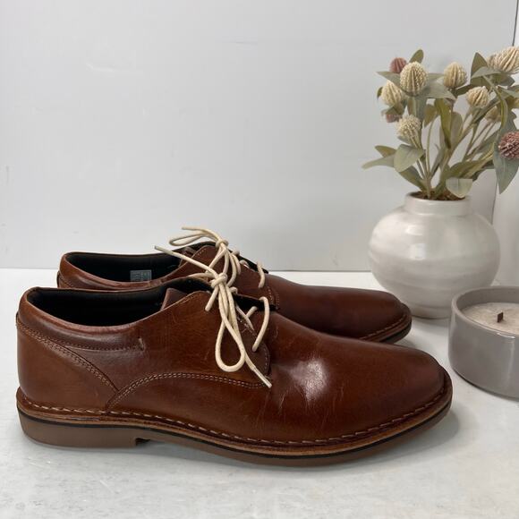Steve Madden Harpoon 981 Oxford Shoes Lace Up Leather Wood Brown Men 12 Tried On main image 7